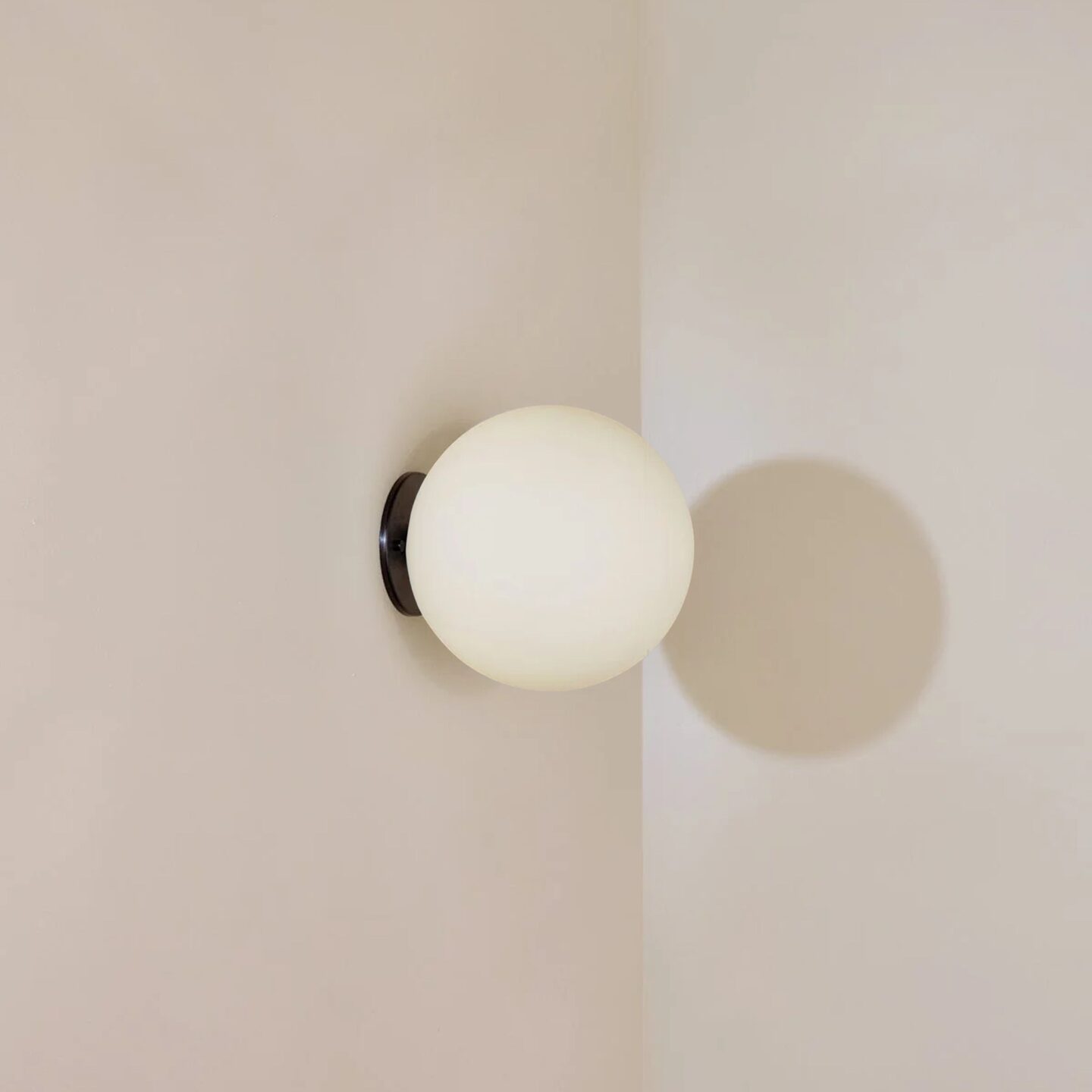 Orb Surface Sconce Large Brushed Black